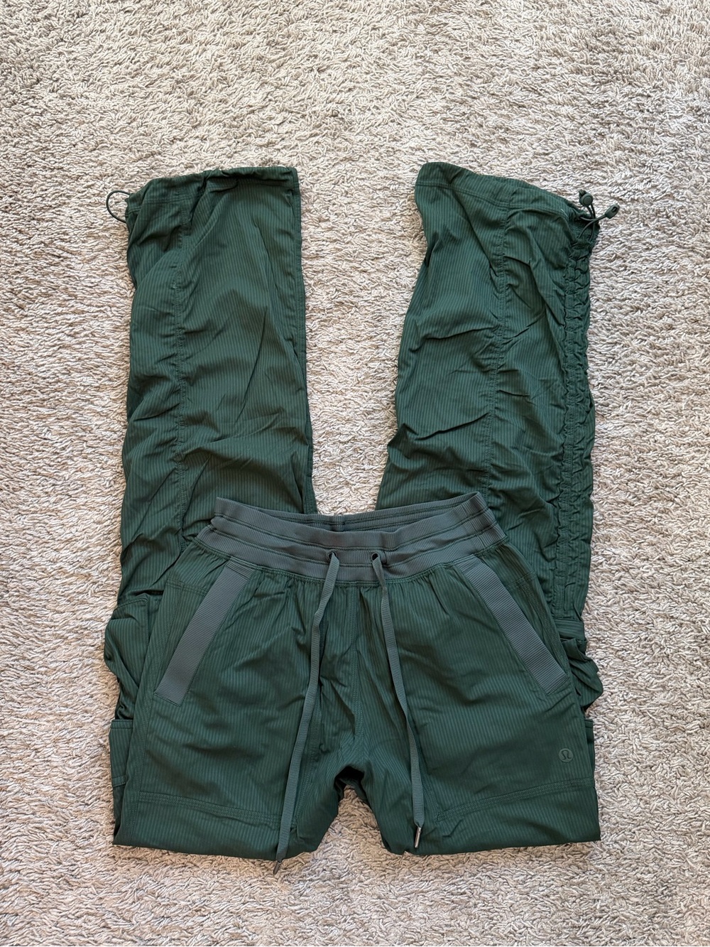 lululemon athletica Olive Green Cargo Pants with Drawstring